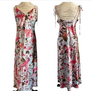 Victoria's Secret Satin Long Floral Slip/Dress Size XL NWT
